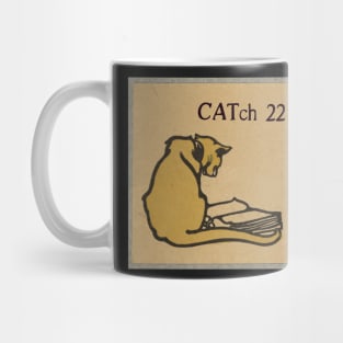 Vintage cat reads classic literature Mug